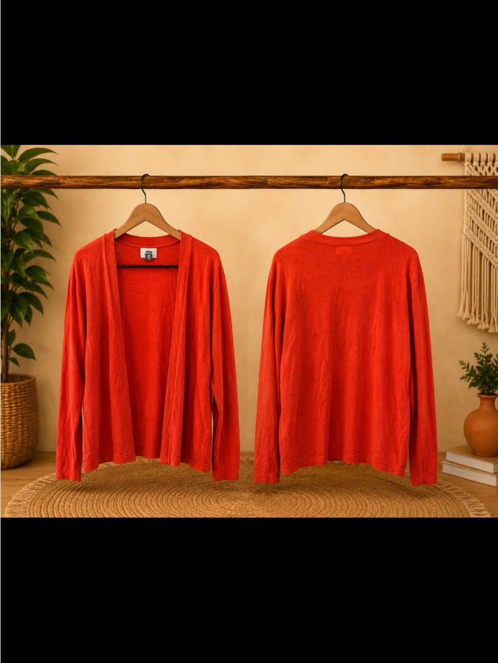 Old Navy Orange Open-Front Lightweight Cardigan XXL